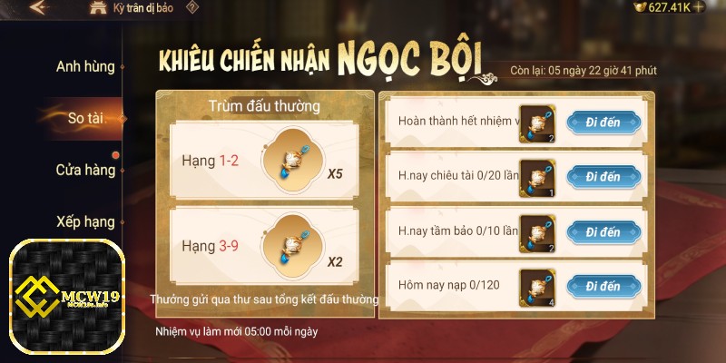 Bí quyết thắng lớn trong Game Đoạt Bảo MCW19