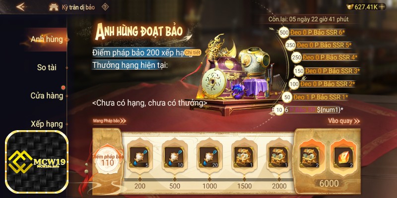 Hướng dẫn chiến lược chơi Game Đoạt Bảo MCW19 hiệu quả